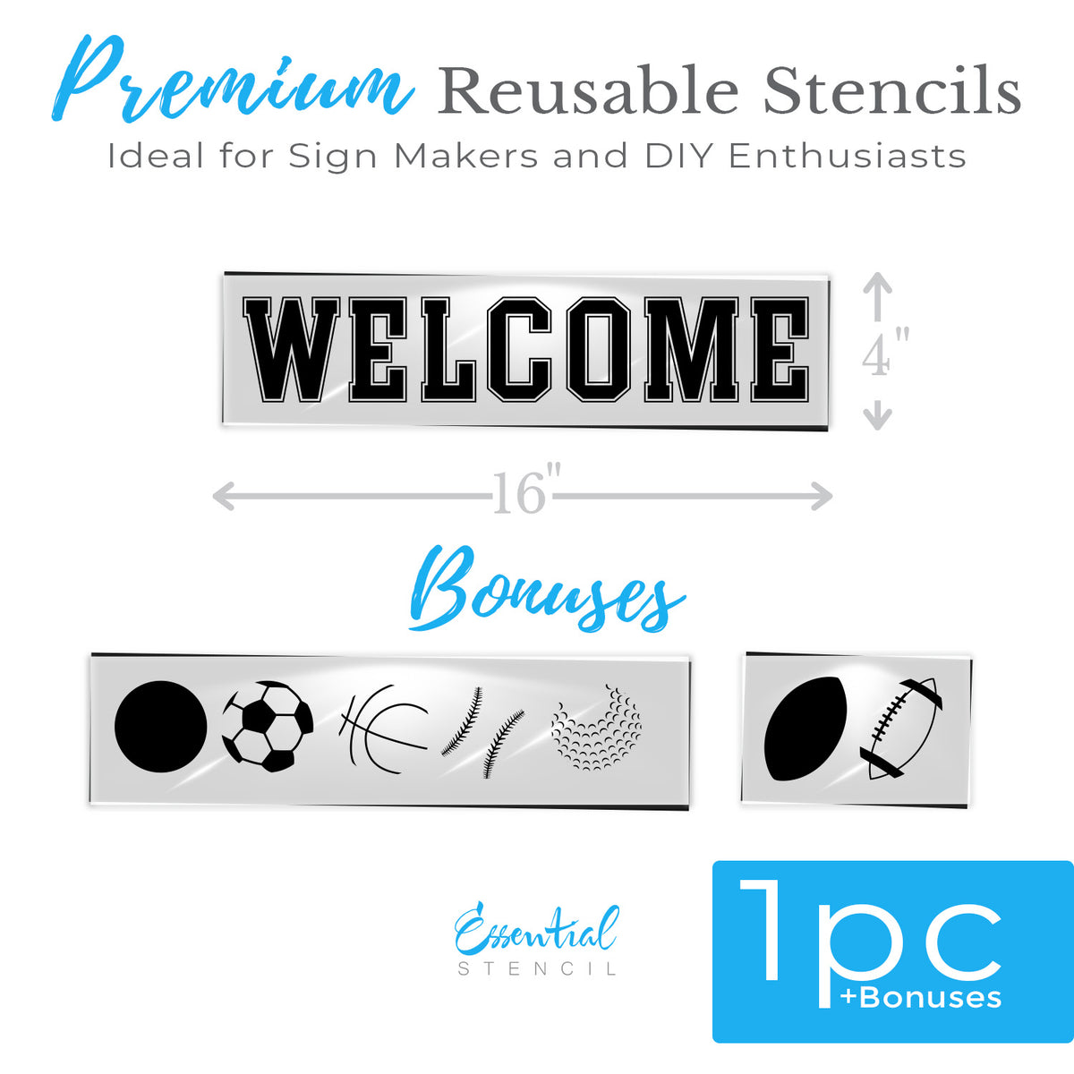 Customizable Sports Welcome-Fathers Day-Essential Stencil