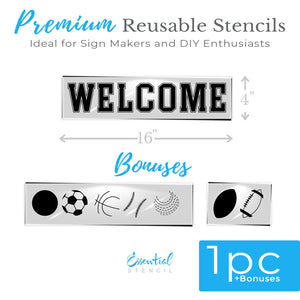Customizable Sports Welcome-Fathers Day-Essential Stencil
