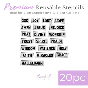 Faith 1 Inch Words-Easter-Essential Stencil