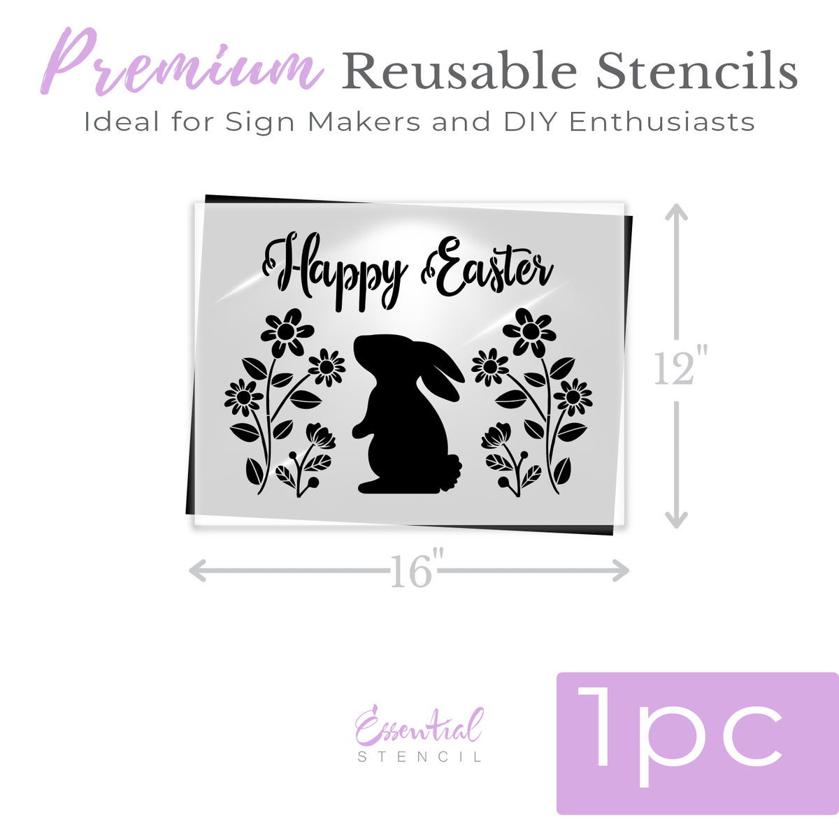 Happy Easter 16x12 Stencil-Easter-Essential Stencil