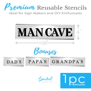 Man Cave Stencil Set-Fathers Day-Essential Stencil