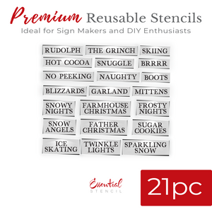Holiday Words 21pcs-Christmas-Essential Stencil