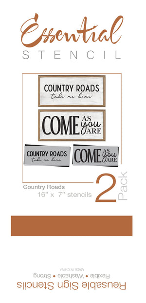 Country Roads Stencil Set (2pk)-Summer-Essential Stencil