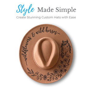 Wildflowers & Wild Horses-Hat Stencil-Essential Stencil