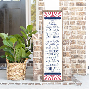 Pledge of Allegiance 4ft Porch Stencil-Patriotic-Essential Stencil