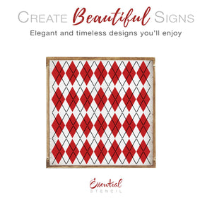 Argyle Pattern Stencil Set (2 pack)-Christmas-Essential Stencil