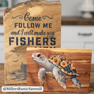 Floral Sea Turtles-Rub-on Transfer-Essential Stencil