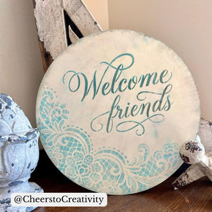 Welcome Friends-Home-Essential Stencil