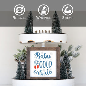 Winter Mini Sign Stencils (6 Pack)-Christmas-Essential Stencil