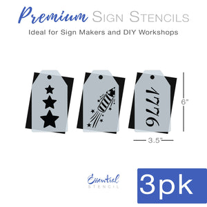 small patriotic stencils 1776 year