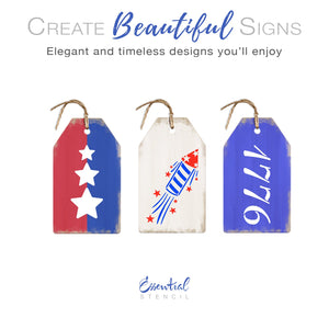 patriotic rocket stencil