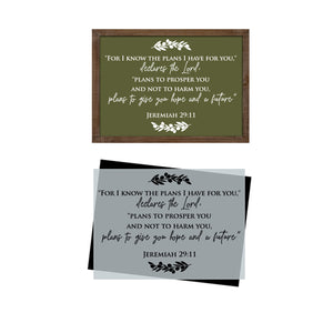Jeremiah 29:11 Sign Stencil (Horizontal Orientation)-Pattern-Essential Stencil