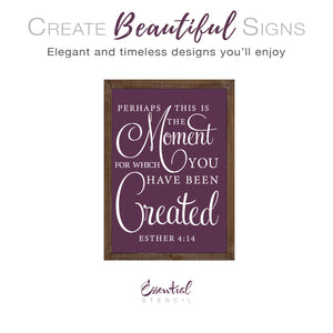 Esther 4:14 Sign Stencil-Stencil-Essential Stencil