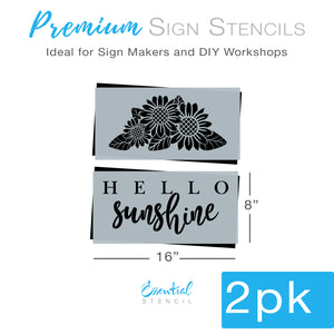 Hello Sunshine Door Hanger Stencil-Summer-Essential Stencil