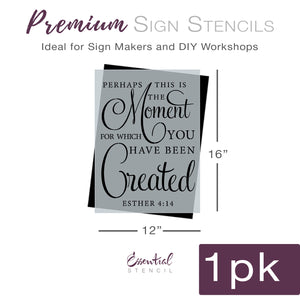Esther 4:14 Sign Stencil-Stencil-Essential Stencil