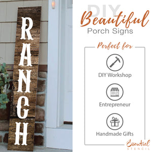 6 inch Western Letter Stencils-Alphabet-Essential Stencil