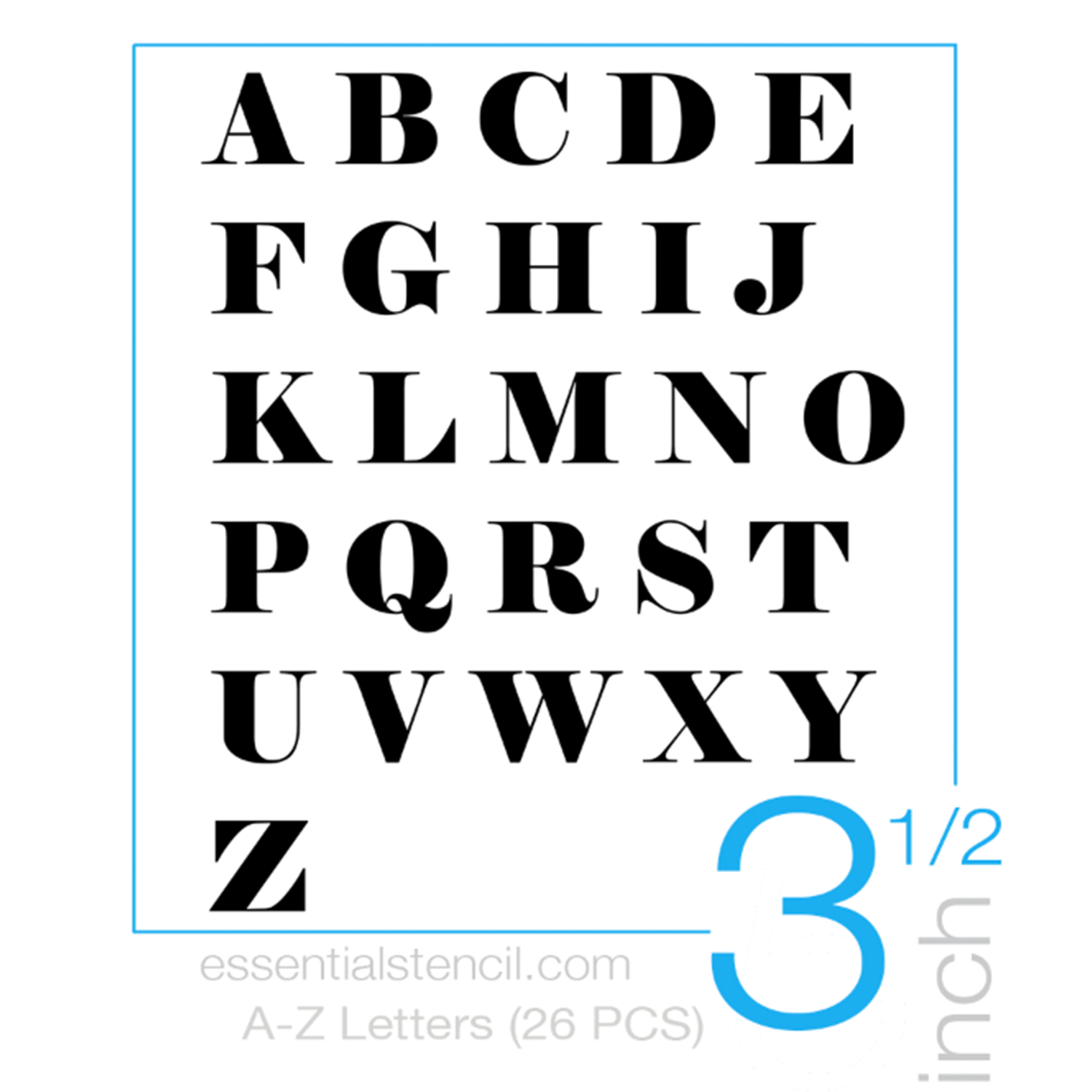 Reusable A-Z 3 -4" alphabet letter stencils for painting on wood signs | DIY Farmhouse Decor
