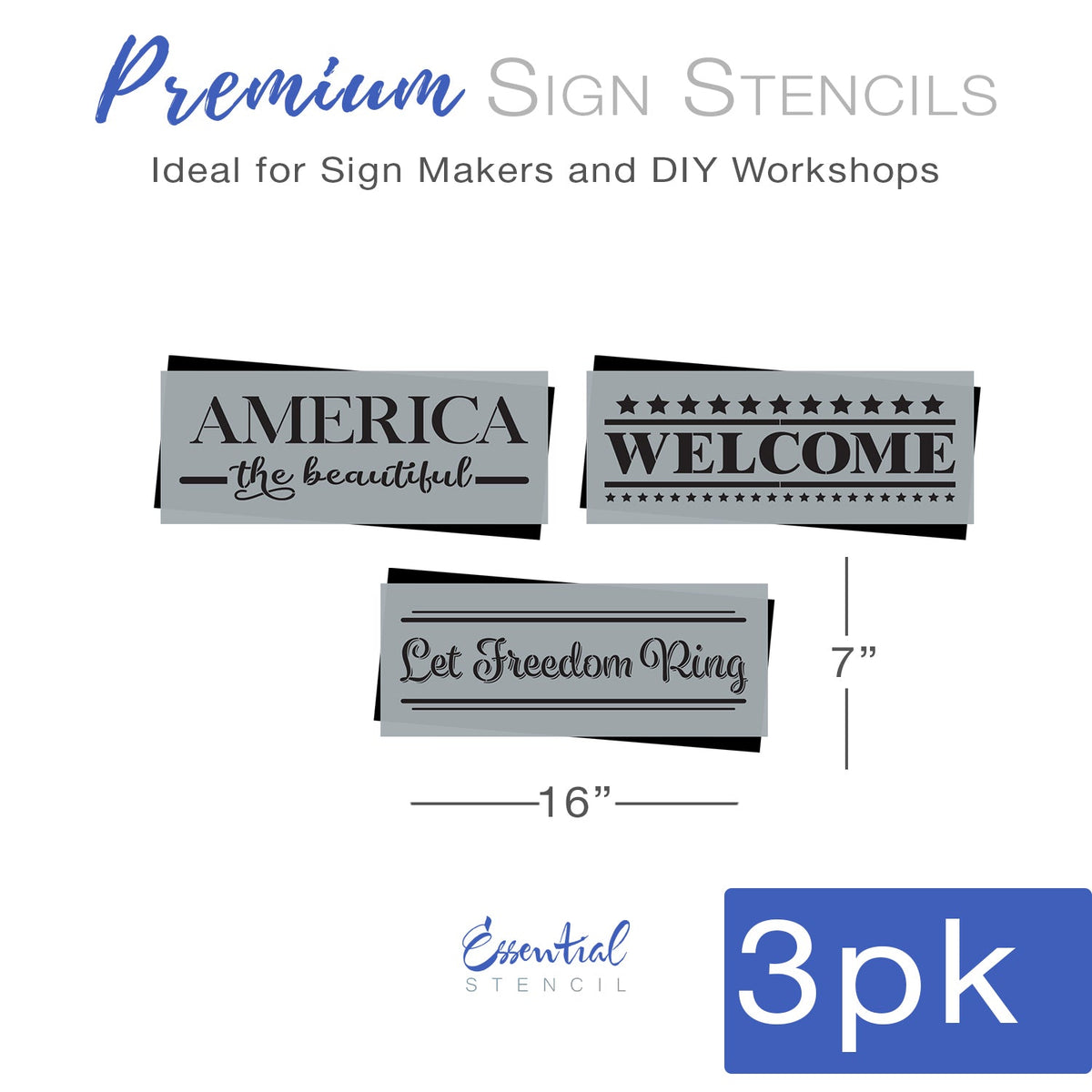 America the Beautiful Stencil