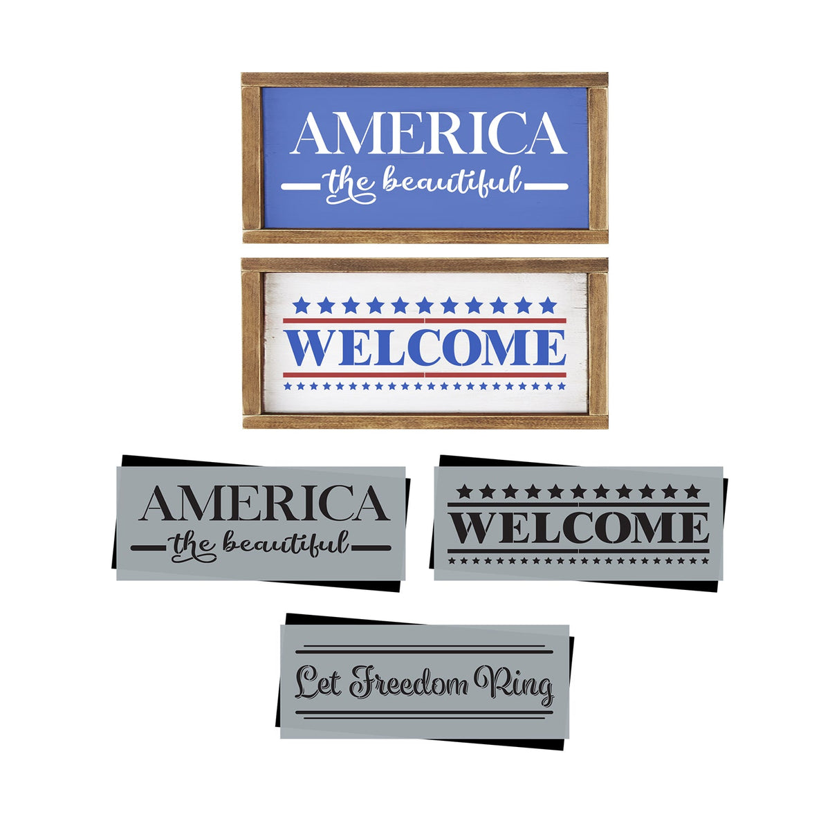Patriotic Stencil Set for 4th of July