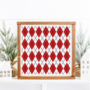 Argyle Pattern Stencil Set (2 pack)-Christmas-Essential Stencil