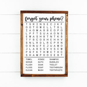 Bathroom Word Search Sign Stencil-Home-Essential Stencil