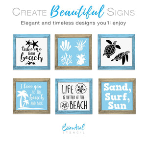 Beach Mini Stencil Set (6 Pack)-Summer-Essential Stencil