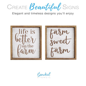 Better on the Farm Stencil Set (2 Pack)-Farmhouse-Essential Stencil