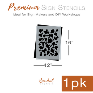 DIY reusable cow print pattern stencil, cow print pattern cut out, repeat cow spot stencil, country, rustic framhouse wood signs, farm wood sign stencils, farmhouse patterns, country patterns, farm life sign pattern