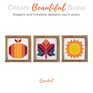 DIY reusable fall quilt square stencil, quilt stencils, pumpkin quilt template stencil, maple leaf quilt stencil for painting wood sign, sunflower quilt stencil, 8 point star quilt stencils, quilt templates, journal stencils