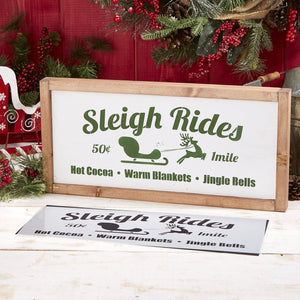 Reusable Christmas Sign Stencils for painting wood signs | DIY Farmhouse Christmas Decor | Farm Fresh Christmas Trees, Sleigh Rides and Hot Cocoa Stencils