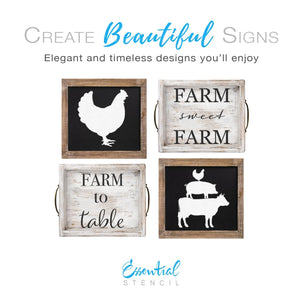 Farmhouse Sign Reusable Stencil Set