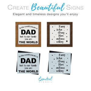 Father Stencils (2 Pack)-Family-Essential Stencil