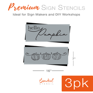 DIY reusable fall wood sign stencils, pumpkin line art stencils, reusable hello pumpkin wood sign stencils, line art stencils, diy fall home decor, diy halloween home decor, fall stencils for painting wood signs