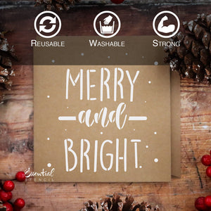 DIY reusable Christmas farmhouse mini wood sign stencils, Merry and bright wood sign stencil, holly jolly mistletoe silhouette mini wood sign stencil, string of christmas lights wood sign stencil, Candy cane lane mini wood sign stencil, fl la la la la la la la la mini wood sign stencil, Holly mistletoe silhouette wood sign stencil, Christmas tiered tray wood signs, diy rustic farmhouse wood signs, diy christmas decor wood sign stencils