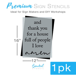 House full of Love Sign Stencil-Scripture-Essential Stencil