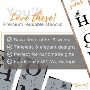 It's so good to be home | 3ft Vertical Stencil-Spring-Essential Stencil