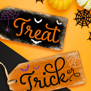 Large Trick or Treat Tags (2 pack)-Halloween-Essential Stencil