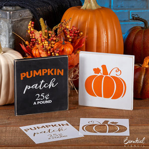 pumpkin patch Reusable Halloween stencils for painting on wood | DIY Halloween Decor