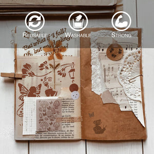 DIY reusable junk journaling mushroom and fairies stencils, mushroom and fairies card making stencils, mushroom slug and butterfly pattern, but what if i fall? oh, but my darling what if you fly quote stencil for min wood signs, Erin Hanson quote signs , scrapbooking stencils, mini enchanted theme wood sign stencils