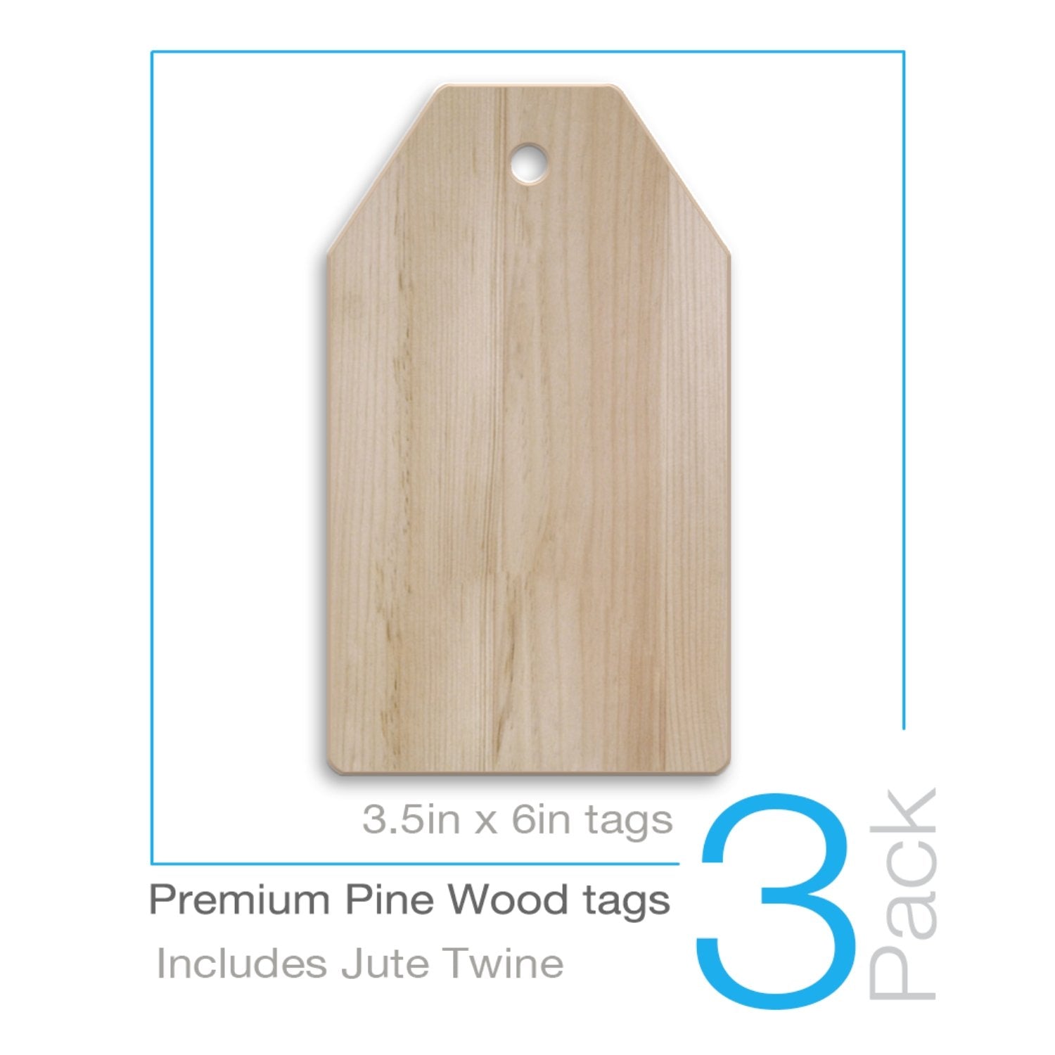 Premium Pine Mini Wood Tags (3pk)-Wood Surface-Essential Stencil