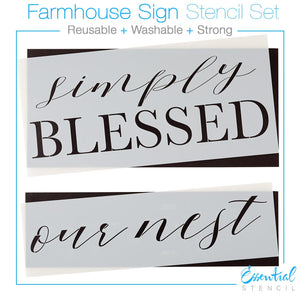 Simply Blessed + Our Nest Stencil Set-Home-Essential Stencil