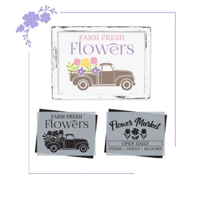 Spring Vintage Truck Stencil Set (2 Pack)