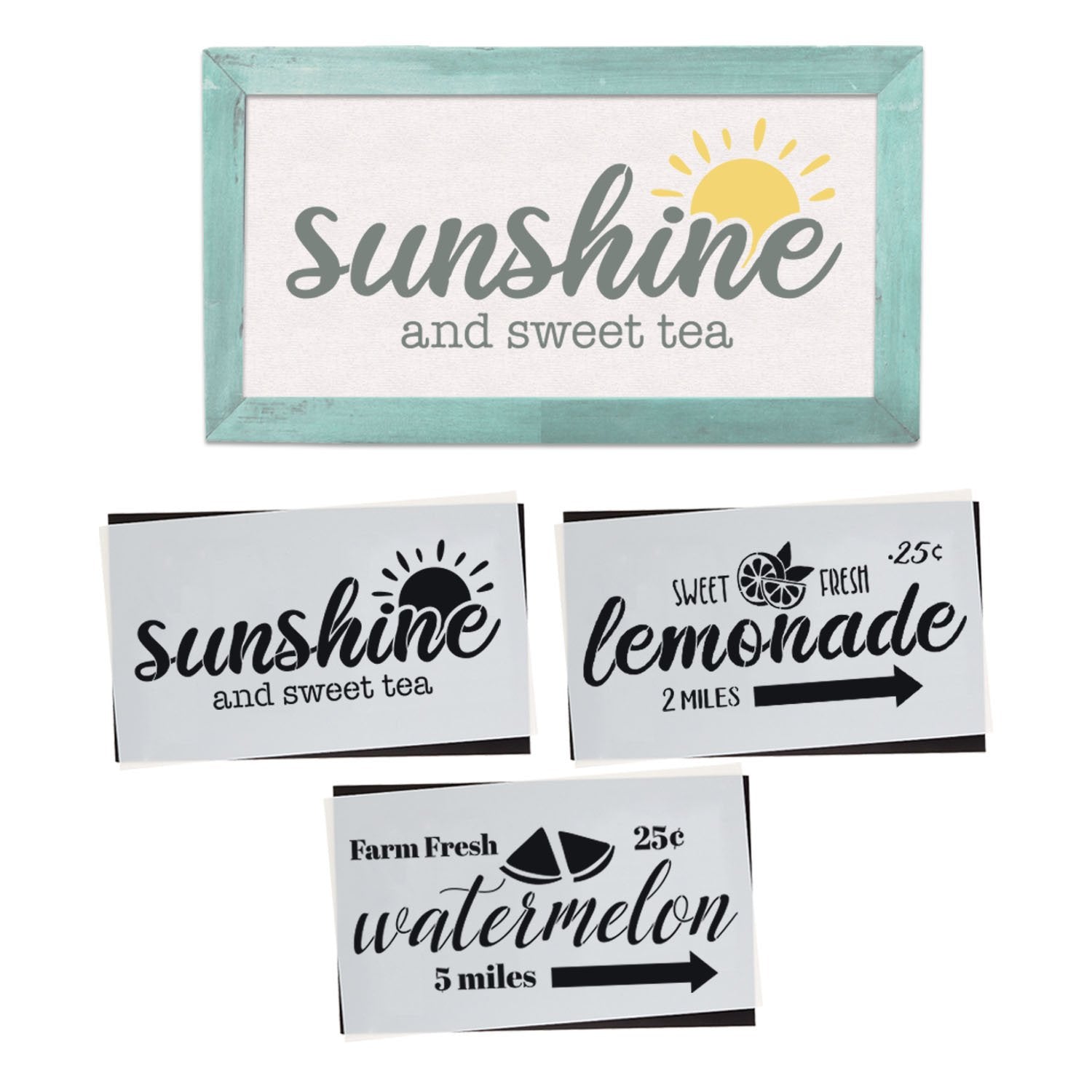 Summer Sign Stencils (3 Pack)-Summer-Essential Stencil