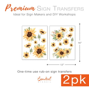 Sunflowers Rub-on Transfer-Rub-on Transfer-Essential Stencil