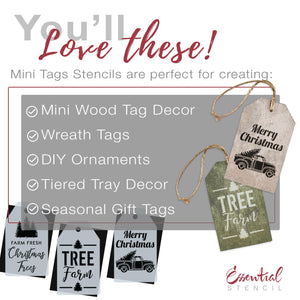 mini stencils for tree farms