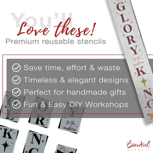DIY reusable farmhouse Christmas template, reusable farmhouse Christmas sign stencil, Christmas stencils, diy Christmas home decor, Vertical Glory to the newborn King 5ft porch sign stencil, glory to the newborn king porch leaner template