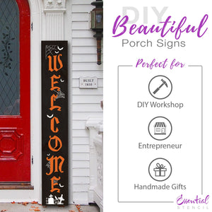 Vertical Halloween Welcome Sign-Halloween-Essential Stencil