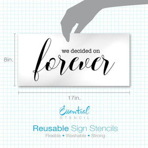 We Should Cuddle + We Decided on Forever | Reusable Wood Sign Stencils