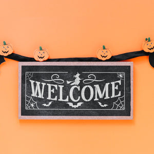 DIY reusable Halloween stencils for paint wood signs, Welcome halloween stencil, hocus pocus wood sign stencil, October 31st stencil for painting wood signs, diy halloween front door wood sign decor