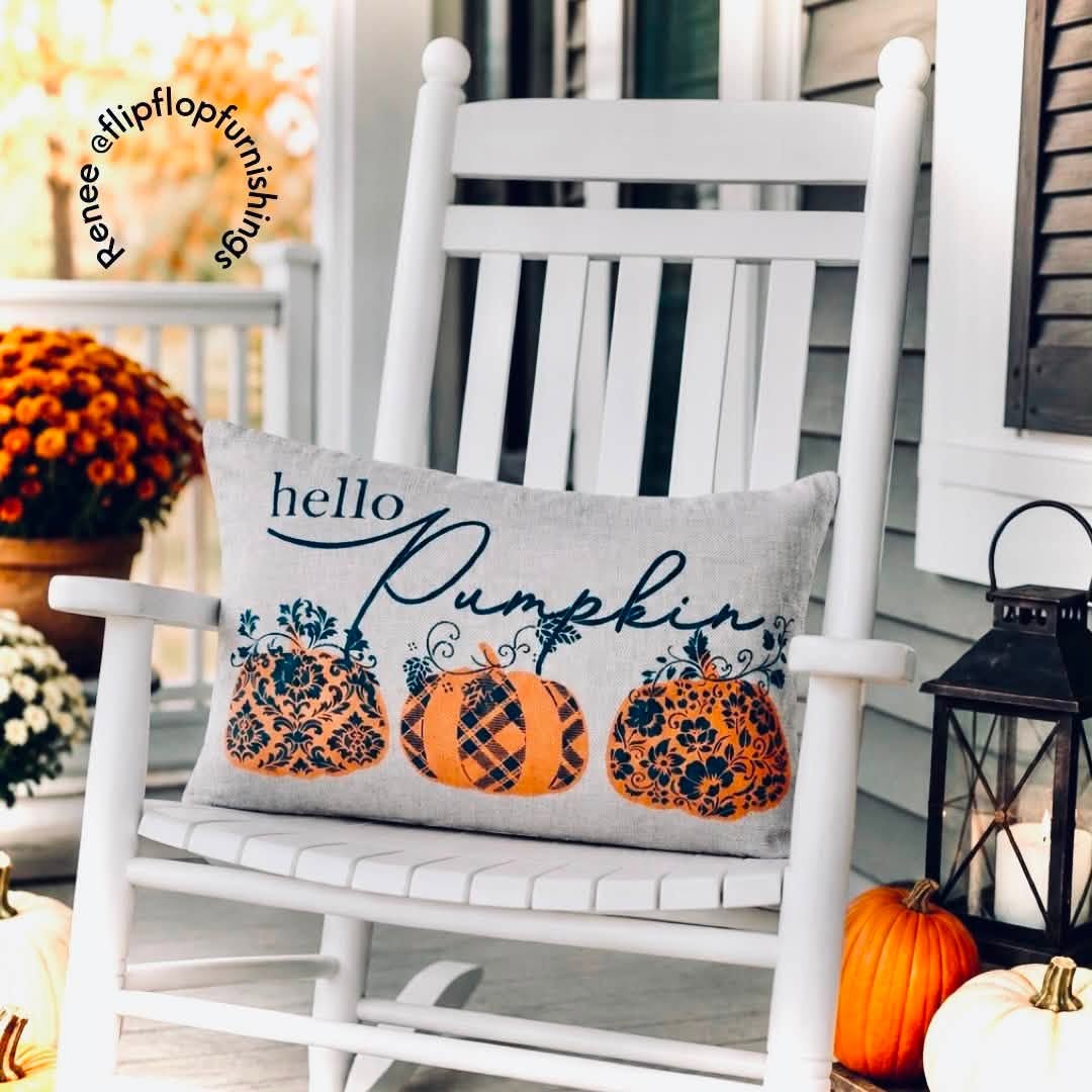 Hello Pumpkin! Create a Charming Fall Pillow with Stencils